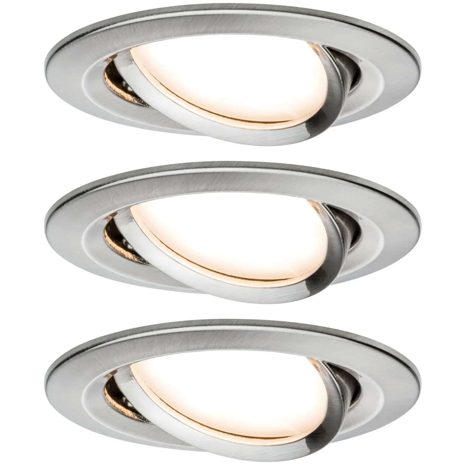 Foco LED Paulmann Nova Coin, juego de 3 unidades, de hierro, orientable, 2700 K