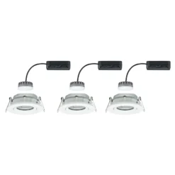 Foco LED Paulmann Nova Plus Coin, juego de 3, redondo, blanco, 2700 K, IP65