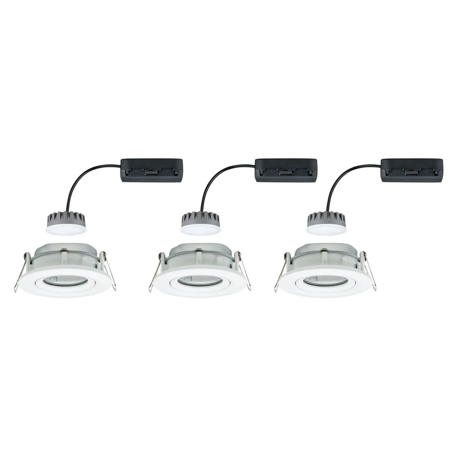 Foco LED Paulmann Nova Plus Coin, juego de 3, redondo, blanco, 2700 K, IP65
