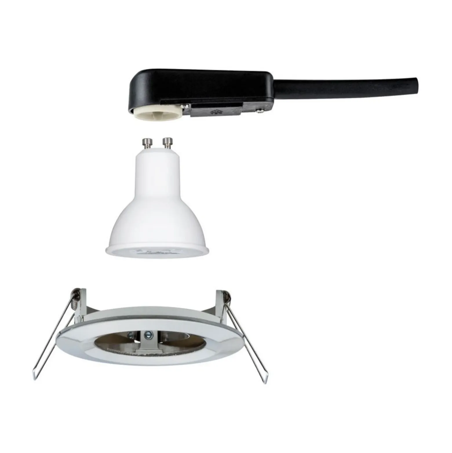 Foco LED Paulmann Nova redondo fijo, hierro, IP44, GU10 atenuable