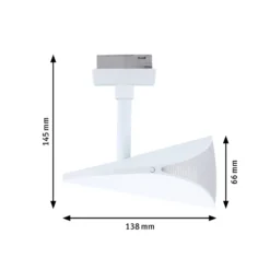 Foco LED Paulmann URail Alejandro, blanco señal, 4000 K, atenuable.