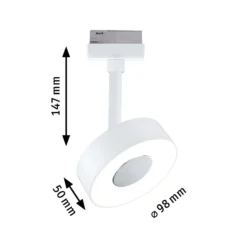 Foco LED Paulmann URail Circle, regulable en 3 pasos, 3000 K, blanco señal