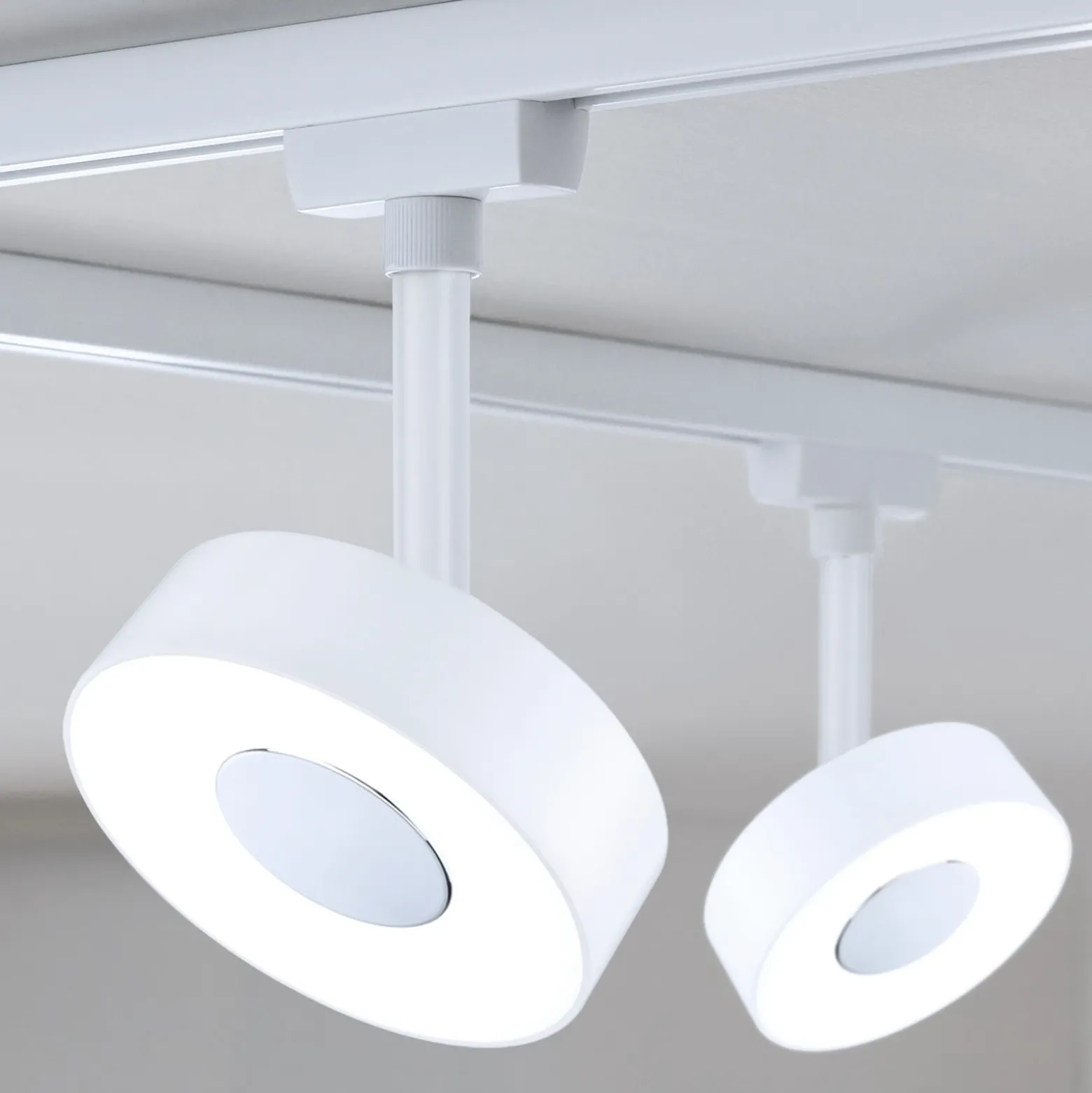 Foco LED Paulmann URail Circle, regulable en 3 pasos, 3000 K, blanco señal