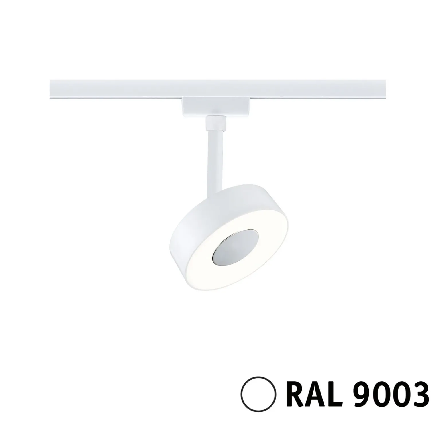 Foco LED Paulmann URail Circle, regulable en 3 pasos, 3000 K, blanco señal