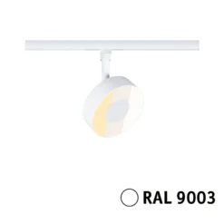 Foco LED Paulmann URail Circle, blanco mate, CCT, atenuable