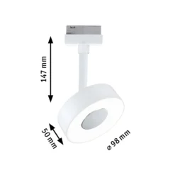 Foco LED Paulmann URail Circle, atenuable, 4000 K, blanco señal