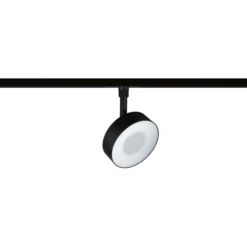 Foco LED Paulmann URail Circle, negro, atenuable en 3 niveles, CCT