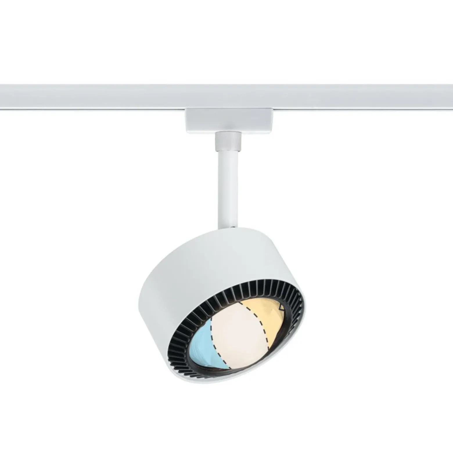Foco LED Paulman URail Aldan, blanco señal, White Switch