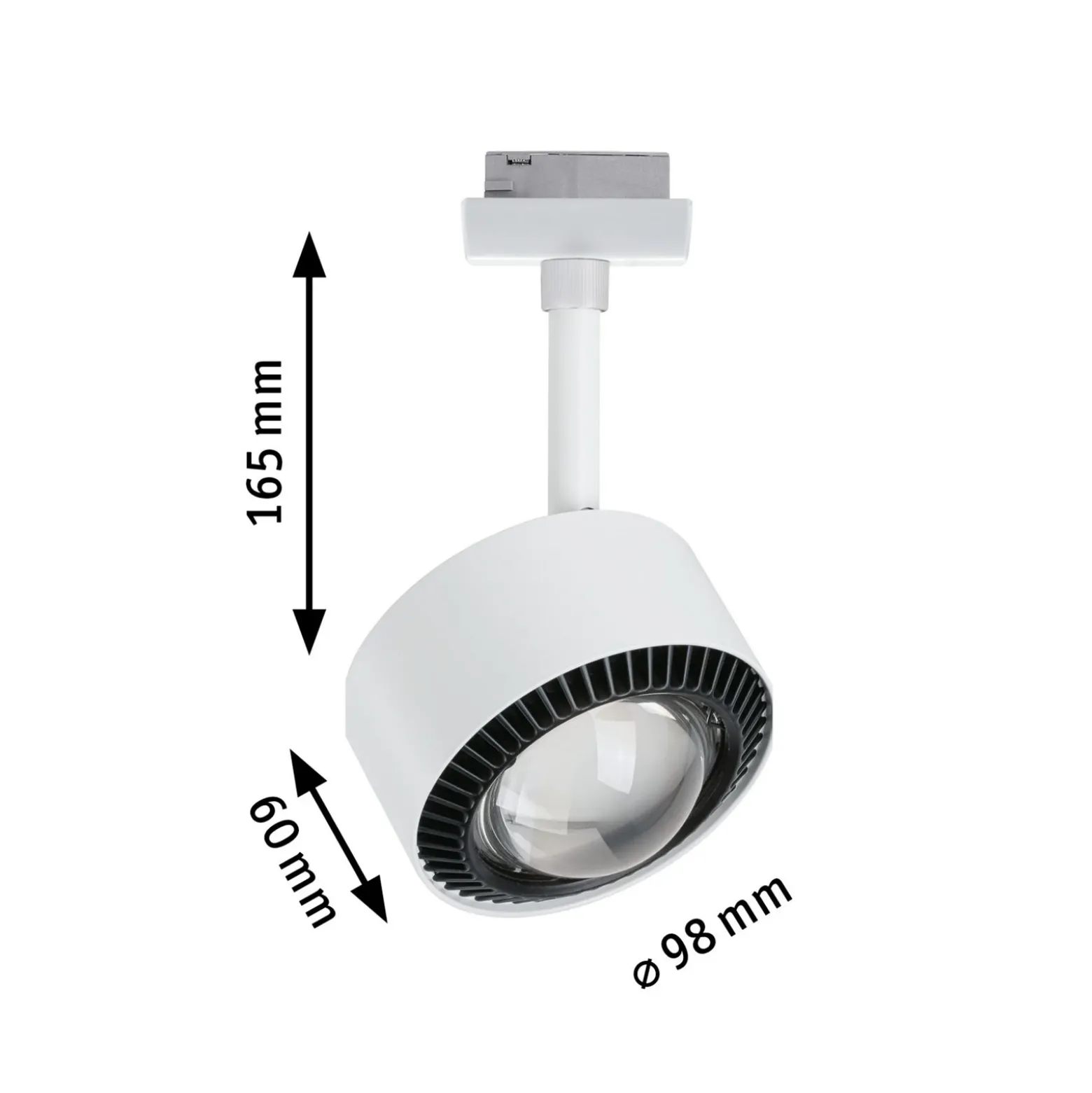 Foco LED Paulman URail Aldan, blanco señal, White Switch