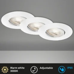 Foco LED 7602 3 ud IP65 3.000 K blanco