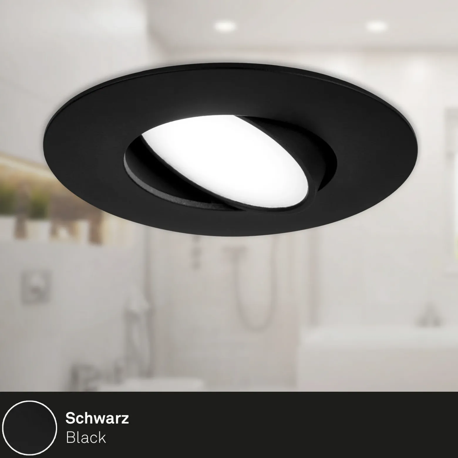Foco LED 7597 3 ud IP65 4.000 K negro