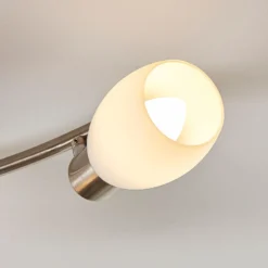 Foco Lindby Arda, 70 cm, 4 luces, níquel, cristal, E14