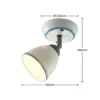 Foco Lindby Eneas, altura 16 cm, blanco, 1 luz, cerámica