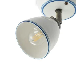 Foco Lindby Eneas, altura 16 cm, blanco, 1 luz, cerámica