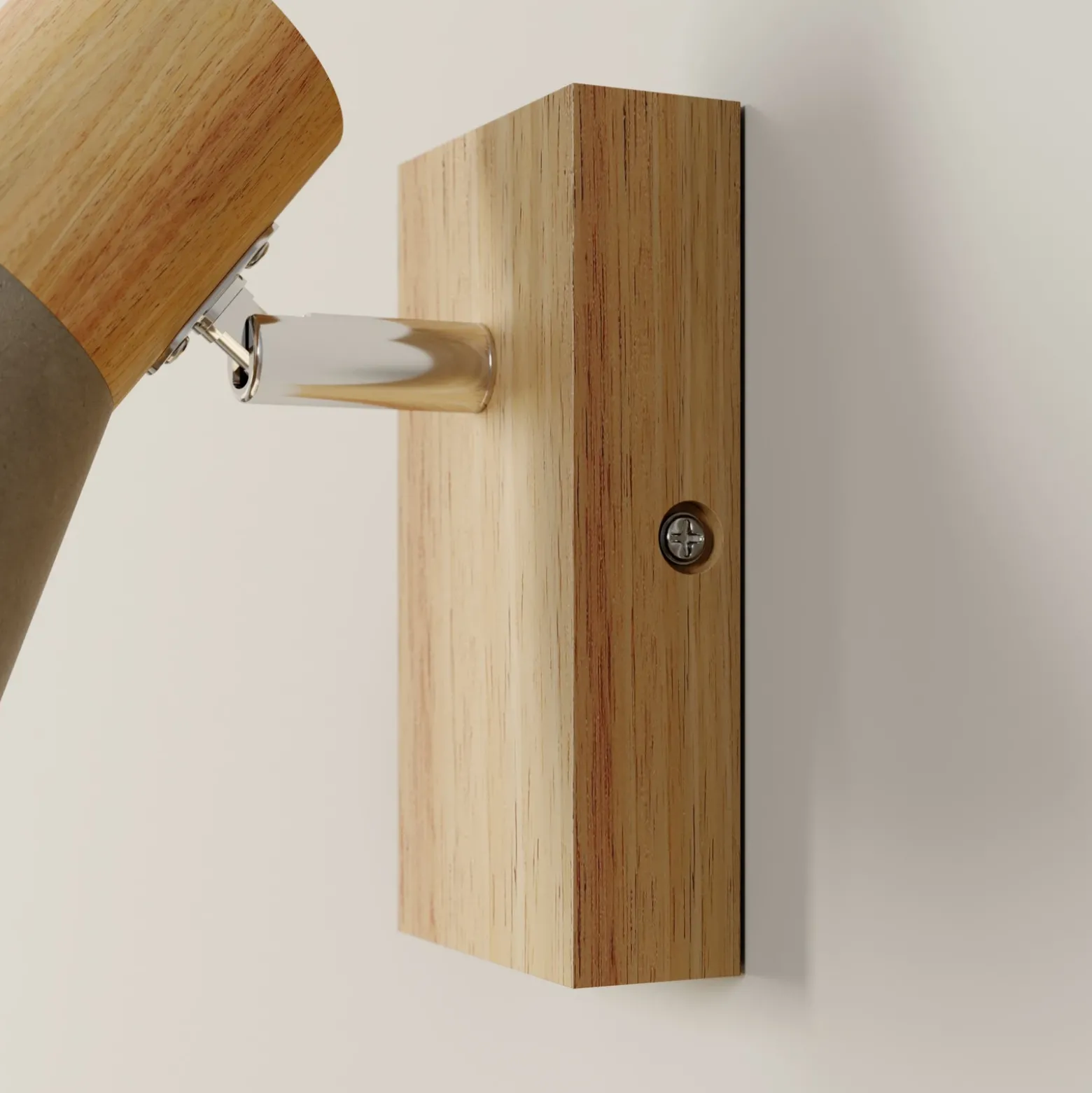 Foco Lindby Filiz, 12 cm de altura, madera, hormigón, E14