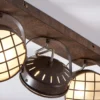 Foco Lindby Tamin, 48 cm, color óxido, 3 luces, cristal