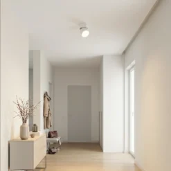 Foco PRIOS, Rotari basic, 1 luz, blanco, Ø 9 cm, GU10