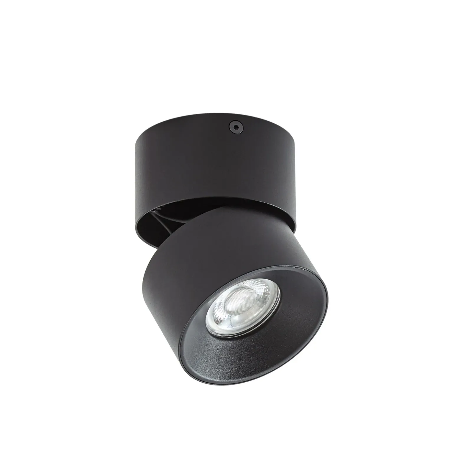 Foco PRIOS Rotari basic, 1 luz, negro, Ø 9 cm, GU10