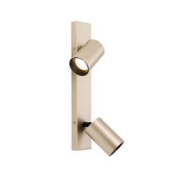 Foco Sean, 2 luces, dorado, metal, giratorio