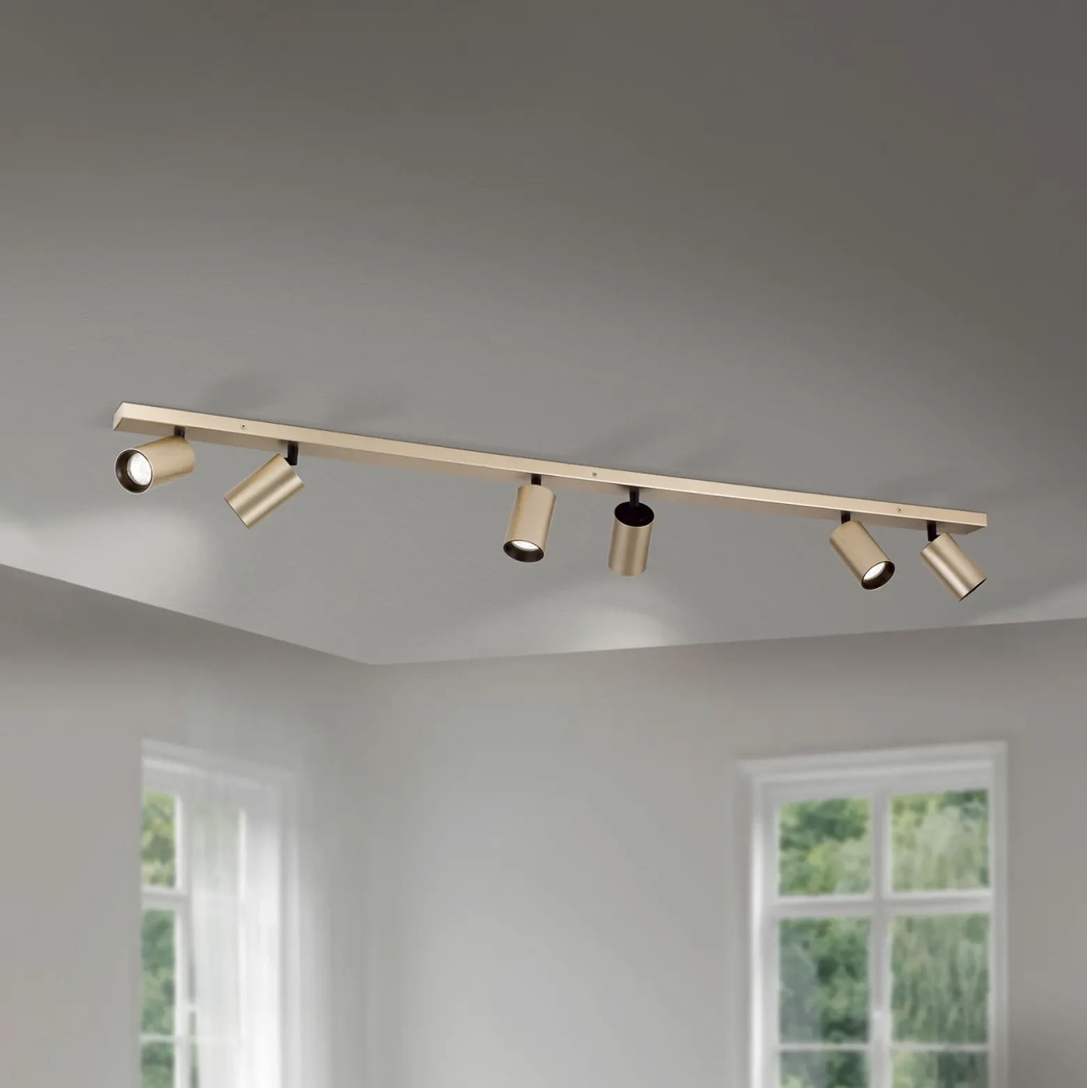 Foco Sean, 6 luces, dorado, metal, orientable