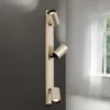 Foco Sean, 3 luces, dorado, metal, orientable