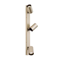 Foco Sean, 3 luces, dorado, metal, orientable