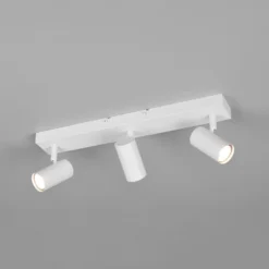 Foco Taryn, blanco mate, longitud 45 cm, 3 luces, mini GU10