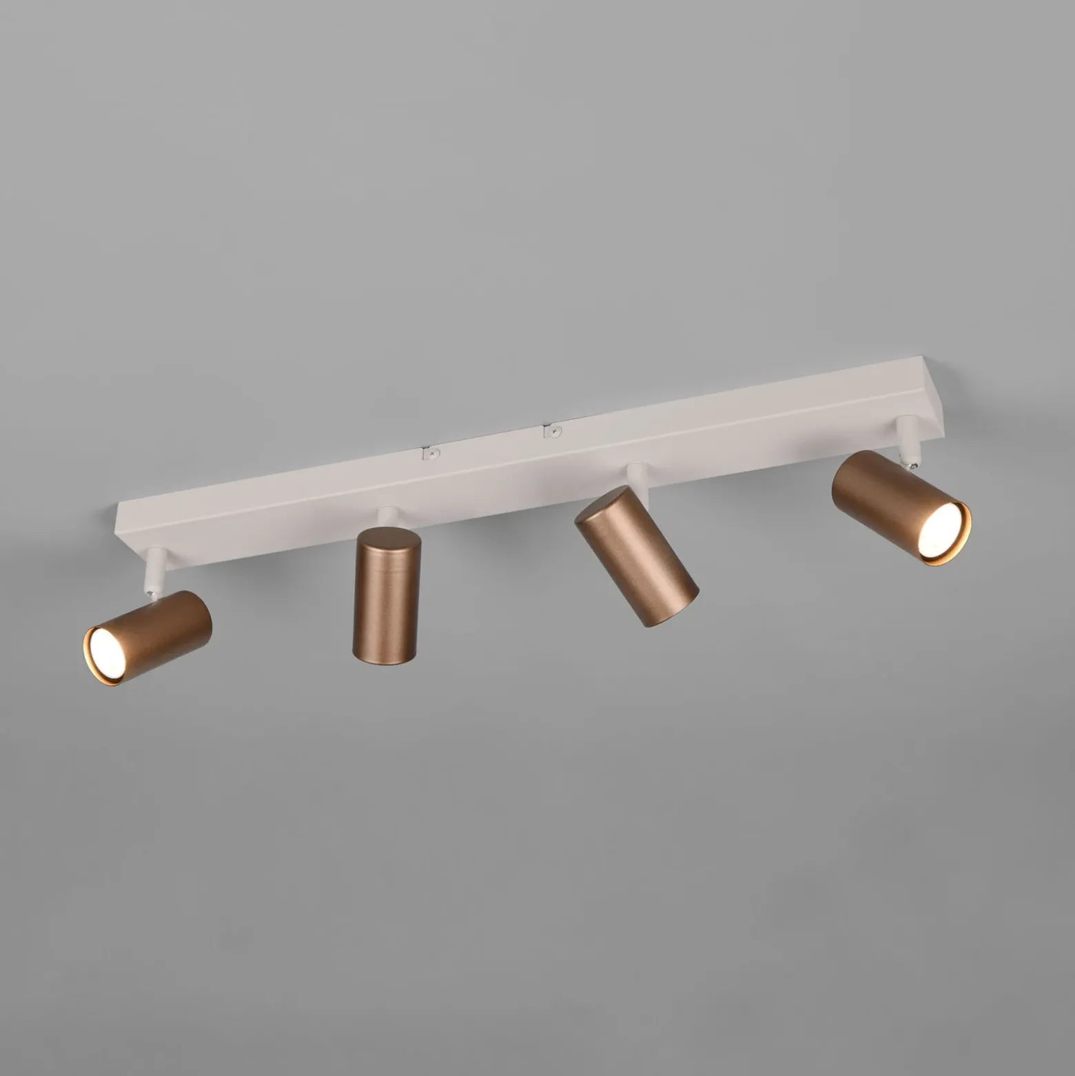 Foco Taryn, marrón, longitud 62 cm, 4 luces, GU10