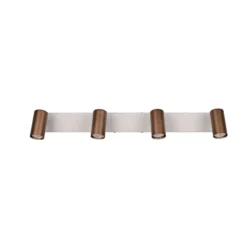 Foco Taryn, marrón, longitud 62 cm, 4 luces, GU10