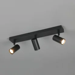 Foco Taryn, negro mate, longitud 45 cm, 3 luces, GU10