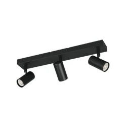 Foco Taryn, negro mate, longitud 45 cm, 3 luces, GU10