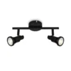 Foco techo LED Flamo IP44 2 luces ajustable negro