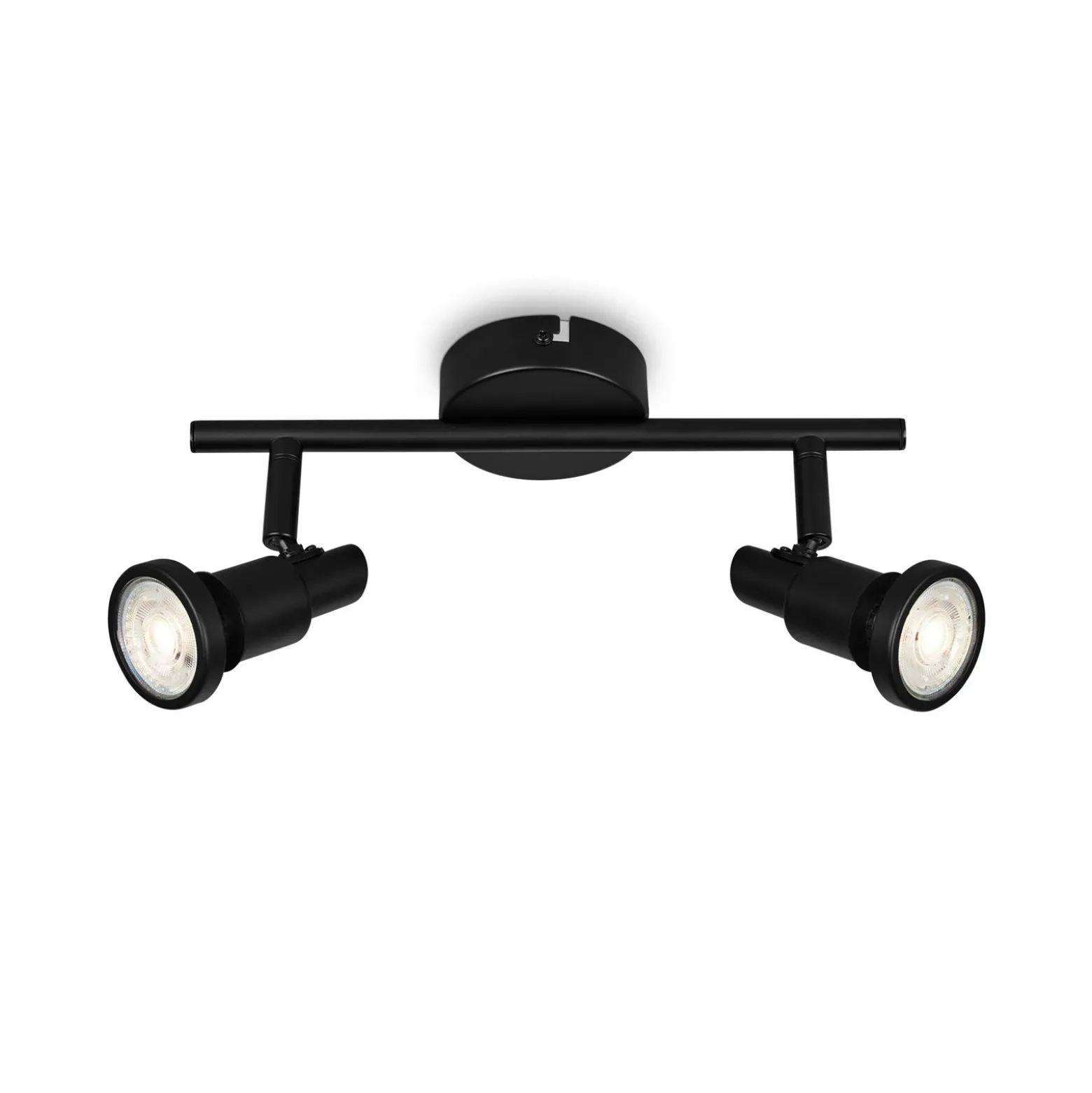 Foco techo LED Flamo IP44 2 luces ajustable negro