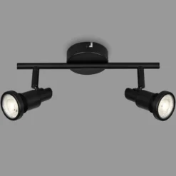 Foco techo LED Flamo IP44 2 luces ajustable negro