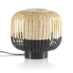 Forestier Bamboo Light S lámpara mesa 24cm negro