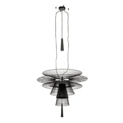 Forestier Gravity 1 lámpara colgante Ø86cm negro