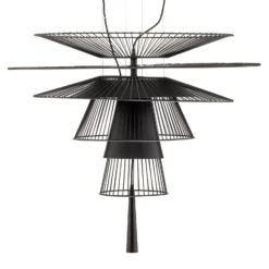 Forestier Gravity 1 lámpara colgante Ø86cm negro