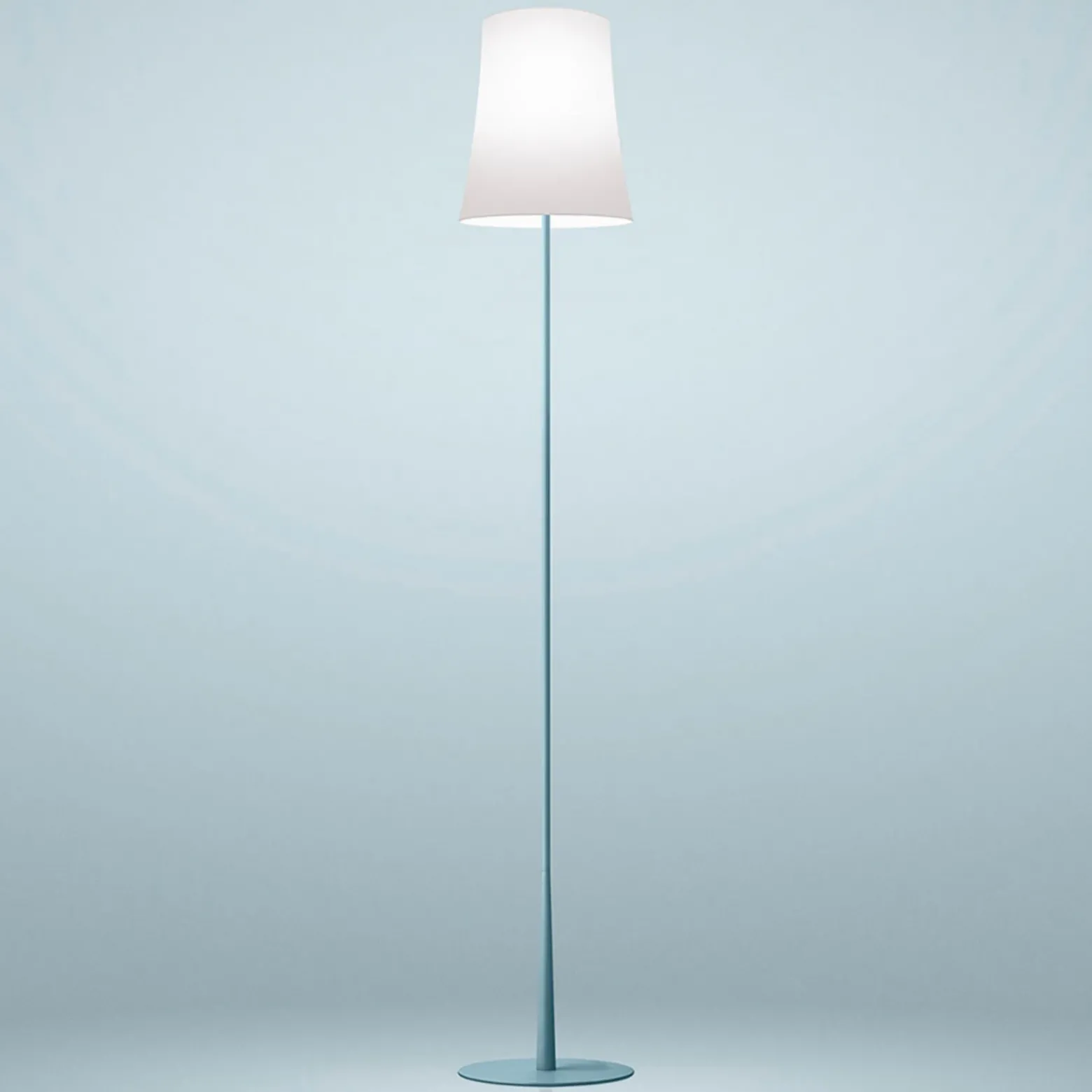 Foscarini Birdie Easy lámpara de pie azul claro