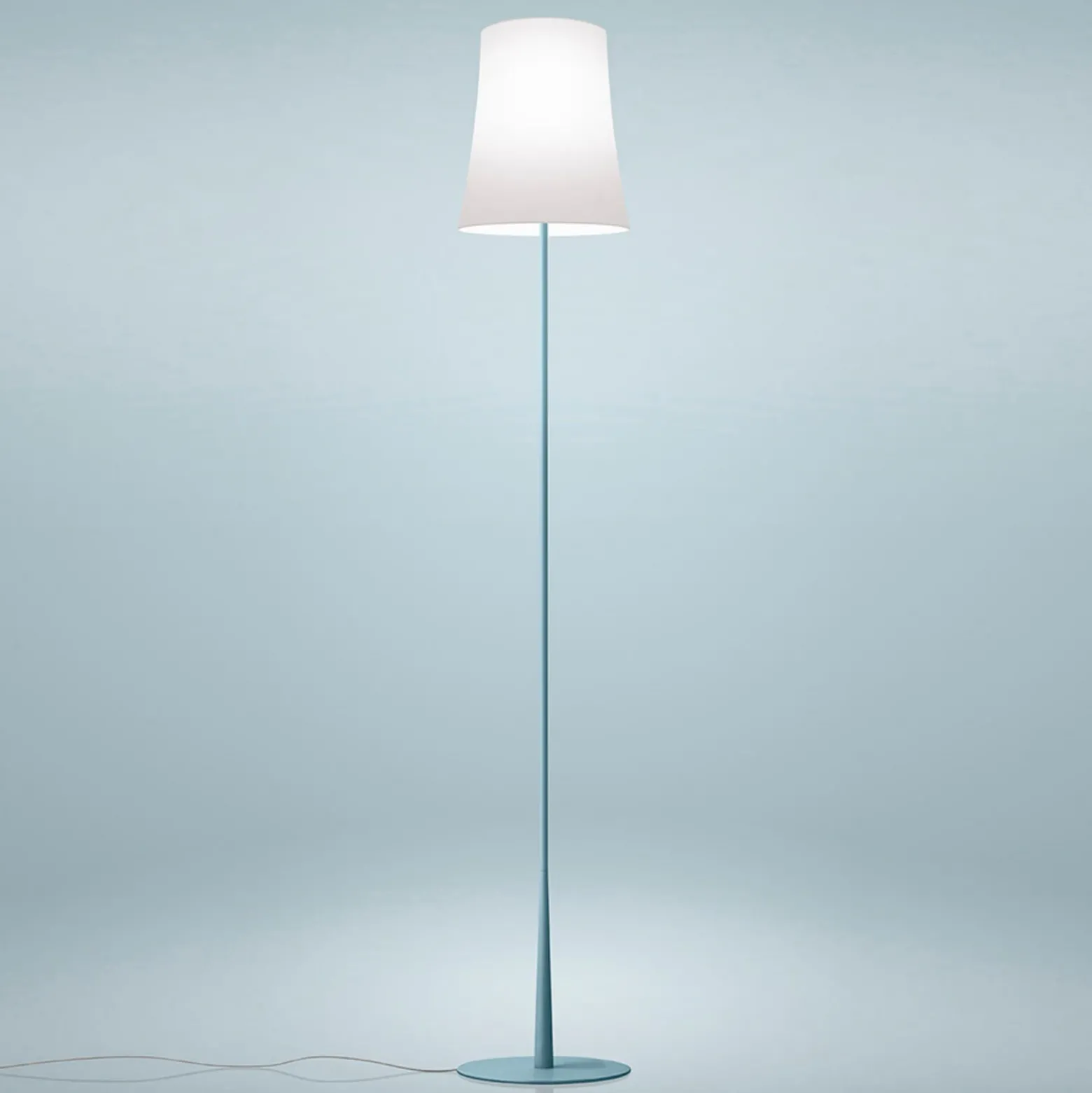 Foscarini Birdie Easy lámpara de pie azul claro