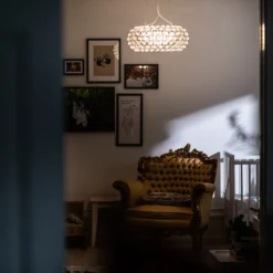 Foscarini Caboche Plus media lámpara colgante R7s, transparente
