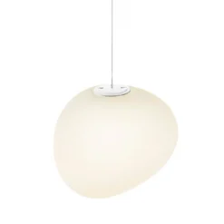 Foscarini Gregg MIDI colgante, de vidrio, blanco