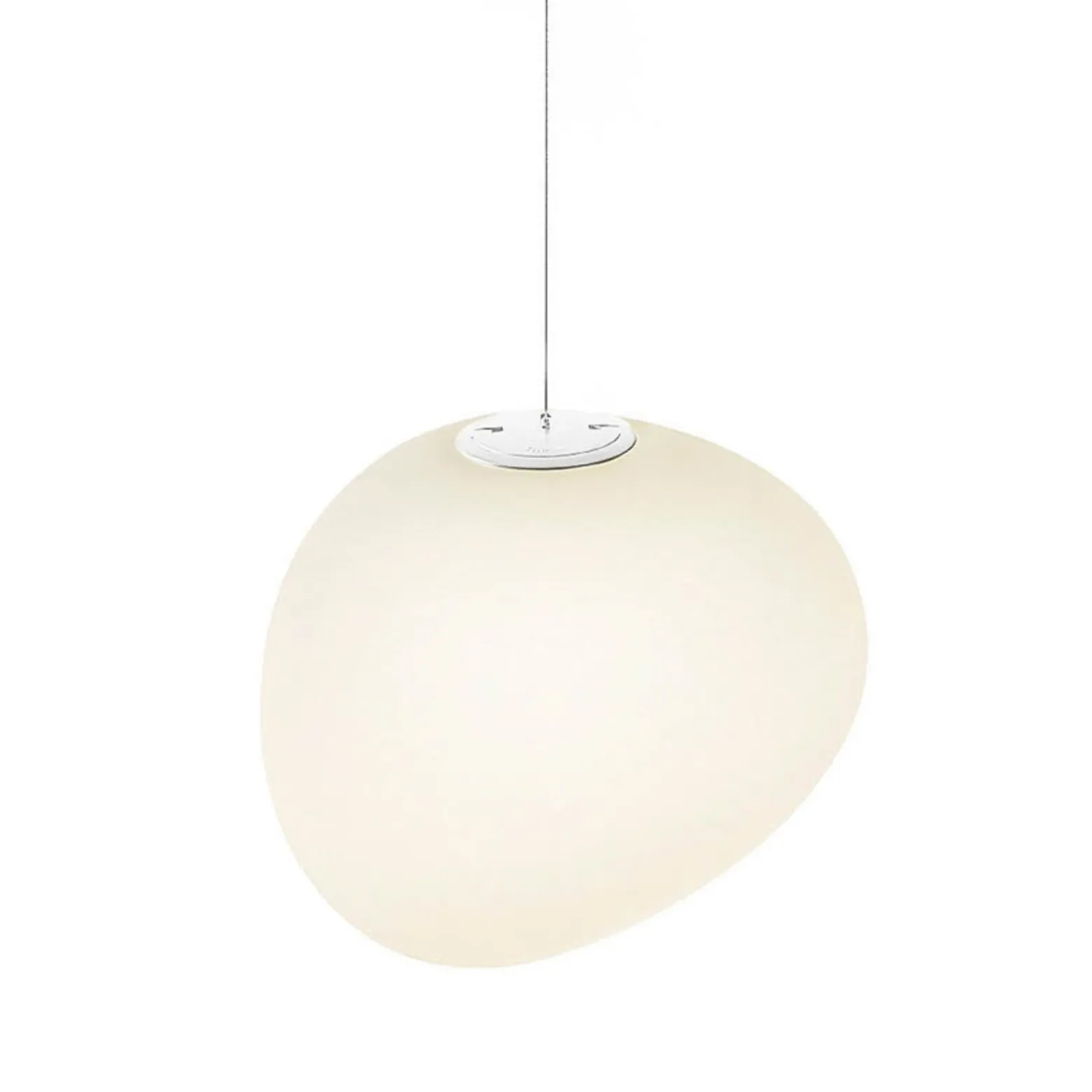 Foscarini Gregg MIDI colgante, de vidrio, blanco