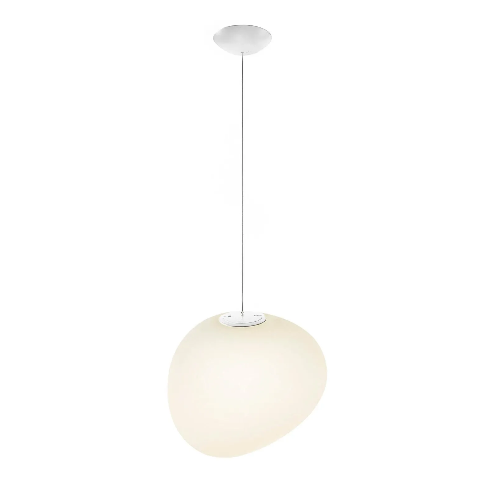 Foscarini Gregg MIDI colgante, de vidrio, blanco