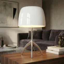 Foscarini Lumiere grande aluminio/blanco atenuable