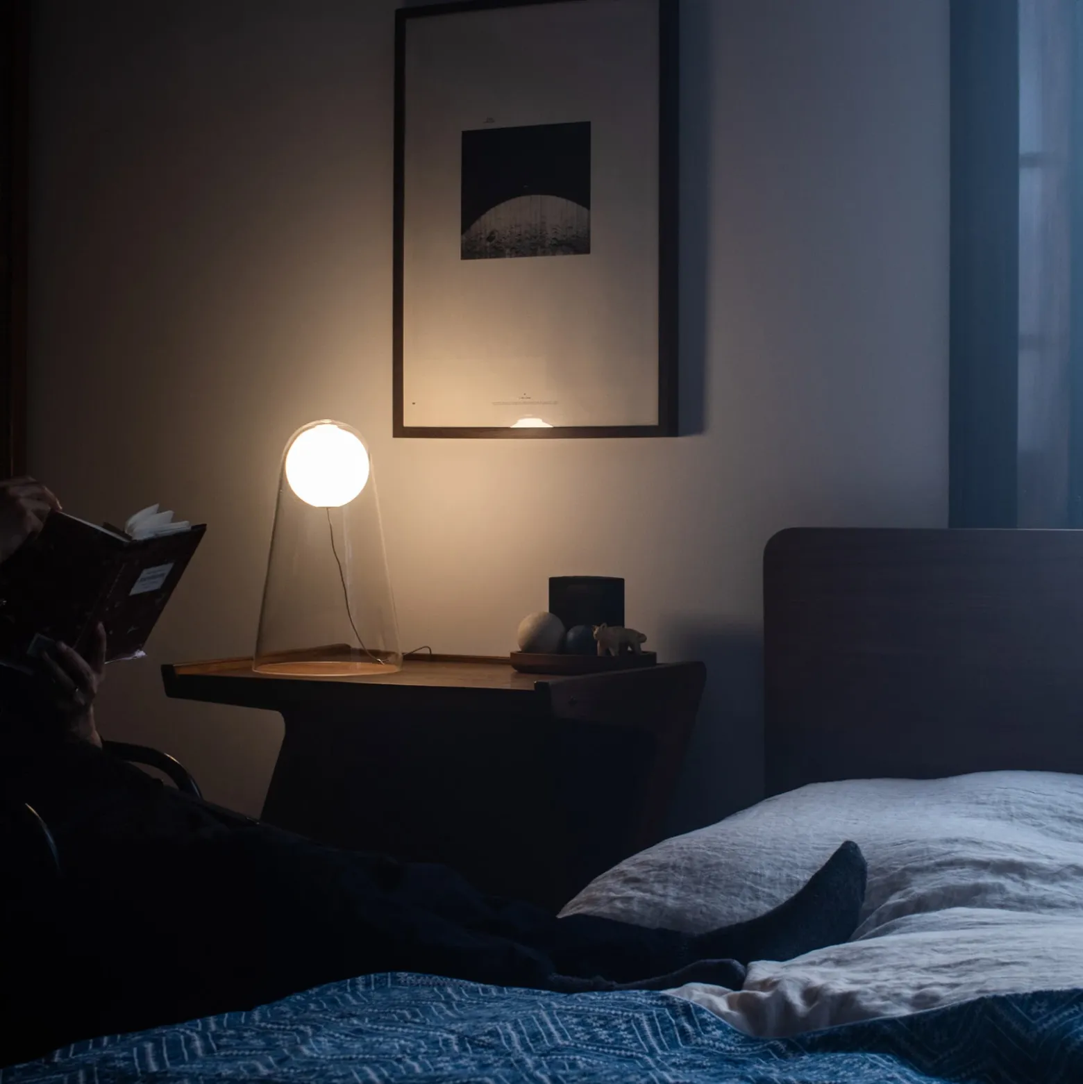 Foscarini Satellight lámpara de mesa de vidrio LED