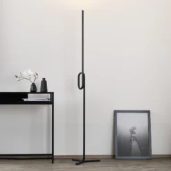 Foscarini Tobia terra lámpara de pie LED, negro