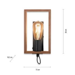 Frame aplique de pared de madera