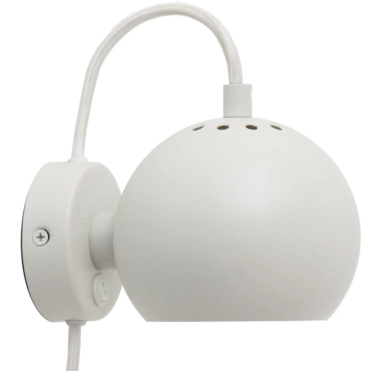 FRANDSEN aplique de pared Bola Magnética, blanco mate