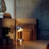 FRANDSEN Lámpara de mesa LED recargable Ball Portable, aluminio cepillado
