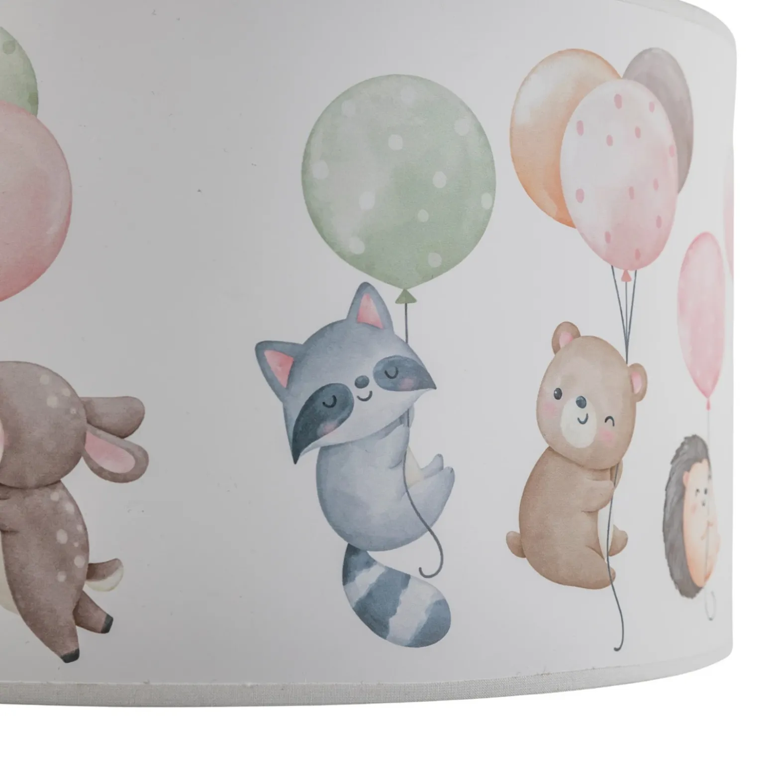 Freddy lámpara colgante, Ø 35 cm, tela, colorido, animales, E27